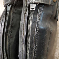Lined Field Boots, 2 Gold Ariat forms *gc, older, clean, repaired/extended, separated toe, sticky zips, mnr dirt, older, split
