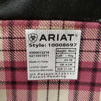 Winter Field Boots, Gold Ariat forms *gc/fair, mnr dirt, scrapes, scratches, torn edge-L, replaced zips, unstiched, cracking, older
