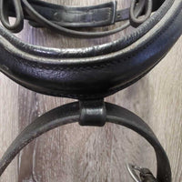Rsd Padded Monocrown Dressage Bridle, Flash, Bling, Buckles *gc, clean, mnr rubs & dents, loose & missing keepers, bling: missing & loose edges
