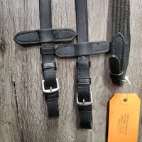 Monocrown Bridle, Drop noseband, Cotton Web Reins, Bling *gc/vgc, mnr dirt, loose keepers, broken keeper, loose & missing bling
