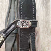 Monocrown Bridle, Drop noseband, Cotton Web Reins, Bling *gc/vgc, mnr dirt, loose keepers, broken keeper, loose & missing bling
