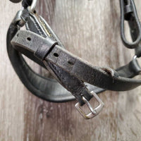 Monocrown Bridle, Drop noseband, Cotton Web Reins, Bling *gc/vgc, mnr dirt, loose keepers, broken keeper, loose & missing bling
