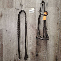 Rsd Hunter Bridle, Braided Reins *vgc, clean, mnr scraped edges, scuffs, creases & knicks
