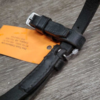 Thick Soft Narrow Flash Strap, Buckle Noseband Attachment *gc, clean, mnr creases, xholes & residue
