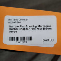 Narrow Flat Standing Martingale, Rubber Stopper *like new

