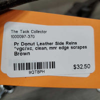 Pr Donut Leather Side Reins *vgc/xc, clean, mnr edge scrapes
