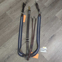 Elastic Breastplate, Running Martingale Attach, 3x snaps *gc, clean, stains, mismatched, rubs
