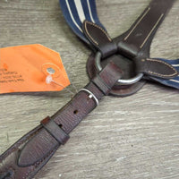 Elastic Breastplate, Running Martingale Attach, 3x snaps *gc, clean, stains, mismatched, rubs
