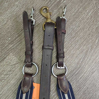 Elastic Breastplate, Running Martingale Attach, 3x snaps *gc, clean, stains, mismatched, rubs
