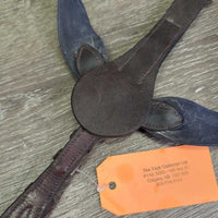 Elastic Breastplate, Running Martingale Attach, 3x snaps *gc, clean, stains, mismatched, rubs
