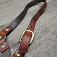 Flat Soft Leather Convertible Grooming Halter *vgc, clean, mnr crack, film, dents & residue
