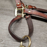 Flat Soft Leather Convertible Grooming Halter *vgc, clean, mnr crack, film, dents & residue
