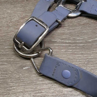 PVC Waterproof Halter, adj, x2 snaps *vgc, mnr dirt, stains & scuffs
