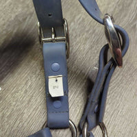 PVC Waterproof Halter, adj, x2 snaps *vgc, mnr dirt, stains & scuffs
