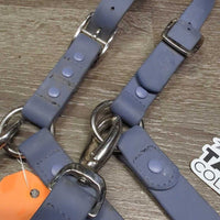 PVC Waterproof Halter, adj, x2 snaps *vgc, mnr dirt, stains & scuffs
