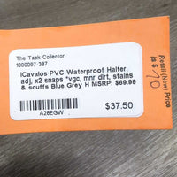 PVC Waterproof Halter, adj, x2 snaps *vgc, mnr dirt, stains & scuffs
