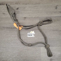 Stiff Nylon Rope Halter, Quick Connector *gc/fair, rubs, frays, hair, faded, fuzzy
