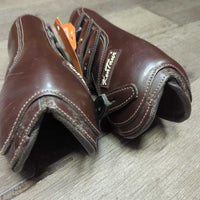 Open Front Leather Lined Boots, tabs *vgc/xc, clean, v.mnr film & scratches
