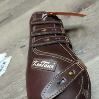 Open Front Leather Lined Boots, tabs *vgc/xc, clean, v.mnr film & scratches
