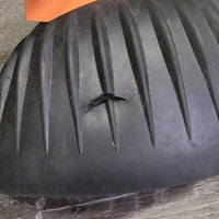 Soft Rubber Ribbed Bell Boots, Pull on *gc, dirty, dusty, residue, rip
