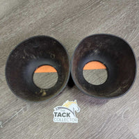 Soft Rubber Ribbed Bell Boots, Pull on *gc, dirty, dusty, residue, rip
