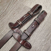 Pr Rubber Reins, elastic insert *xc, mnr dirt, residue?melted, rubs & hair
