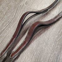 Pr Rubber Reins, elastic insert *xc, mnr dirt, residue?melted, rubs & hair
