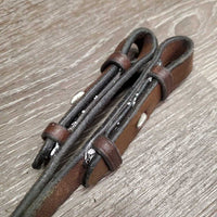Pr Rubber Reins *gc, clean, stains, mnr thin/rubbed edges, paint? stains
