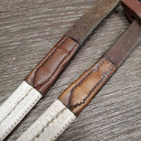 Pr Rubber Reins *gc, clean, stains, mnr thin/rubbed edges, paint? stains

