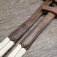 Pr Rubber Reins *gc, clean, stains, mnr thin/rubbed edges, paint? stains
