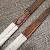 Pr Rubber Reins *gc, clean, stains, mnr thin/rubbed edges, paint? stains

