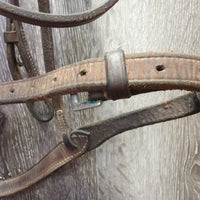 FS Rsd Soft Narrow Bridle *gc, older, v.tight keepers, creases, dents, edge scrapes

