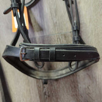 Monocrown Dressage Bridle, Buckles, Bling, Plain Reins *vgc, NO Flash, dirty, mnr missing bling
