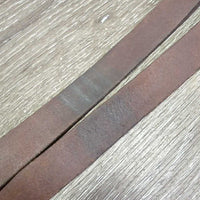 Soft Stirrup Leathers *vgc/fair, mnr dents, top cracks, uneven, UNSTITCHED corners, stains, rubs
