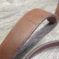Soft Stirrup Leathers *vgc/fair, mnr dents, top cracks, uneven, UNSTITCHED corners, stains, rubs
