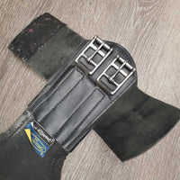 Elastic & Padded Neoprene Short Belly Girth, keepers *fair, v.torn, breaking & stretched elastic, cracking padding, film, stainm dirt
