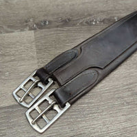 Padded Leather Girth, els *vgc/fair, clean, older, elastic: v.stretched, frayed & thin
