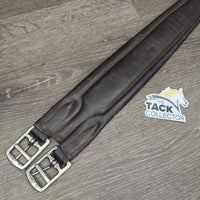 Padded Leather Girth, els *vgc/fair, clean, older, elastic: v.stretched, frayed & thin
