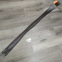 Padded Leather Girth, els *vgc/fair, clean, older, elastic: v.stretched, frayed & thin
