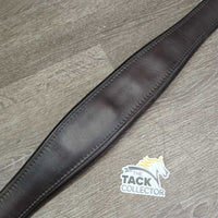 Thick Padded Leather Girth, els *vgc/fair, clean, older, stains, rubs, mnr hairy seams, UNSTITCHED seam
