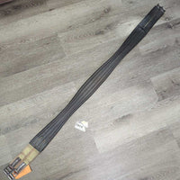 Thick Padded Leather Girth, els *vgc/fair, clean, older, stains, rubs, mnr hairy seams, UNSTITCHED seam
