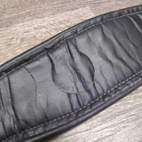 Padded Leather Girth, els *gc, clean, stretched elastic, stains, rubs, hairy seams, older
