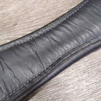 Padded Leather Girth, els *gc, clean, stretched elastic, stains, rubs, hairy seams, older

