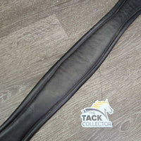 Padded Leather Girth, els *gc, clean, stretched elastic, stains, rubs, hairy seams, older
