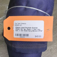 Fleece Lined Keyhole Quarter Sheet, tail *gc, clean, v. wpf, hay, hair, v. mnr stain
