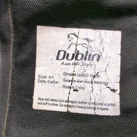 Leather Half Chaps *gc/fair, holey lining, rubs, bubbled/peeliog, unstitched edge, frayed elastics, dirty, hair
