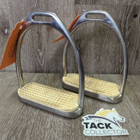 Fine Hvy Stirrup Irons, grips *gc, clean & mnr dirt/stains, mnr scratches, scuffs & stains
