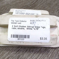 2 Soft Rubber Stirrup Grips *vgc, rubs, strains

