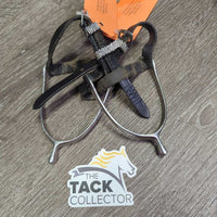 Fine Round Sm Hammerhead Spurs, Leather Spur Straps, Bling *gc, clean & dirty, scratches, scuffs, peeling bling
