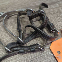 Hvy Thick Flat End Spurs, Narrow Leather Spur Straps *vgc, clean, mnr dents, rubs & scratches, widened
